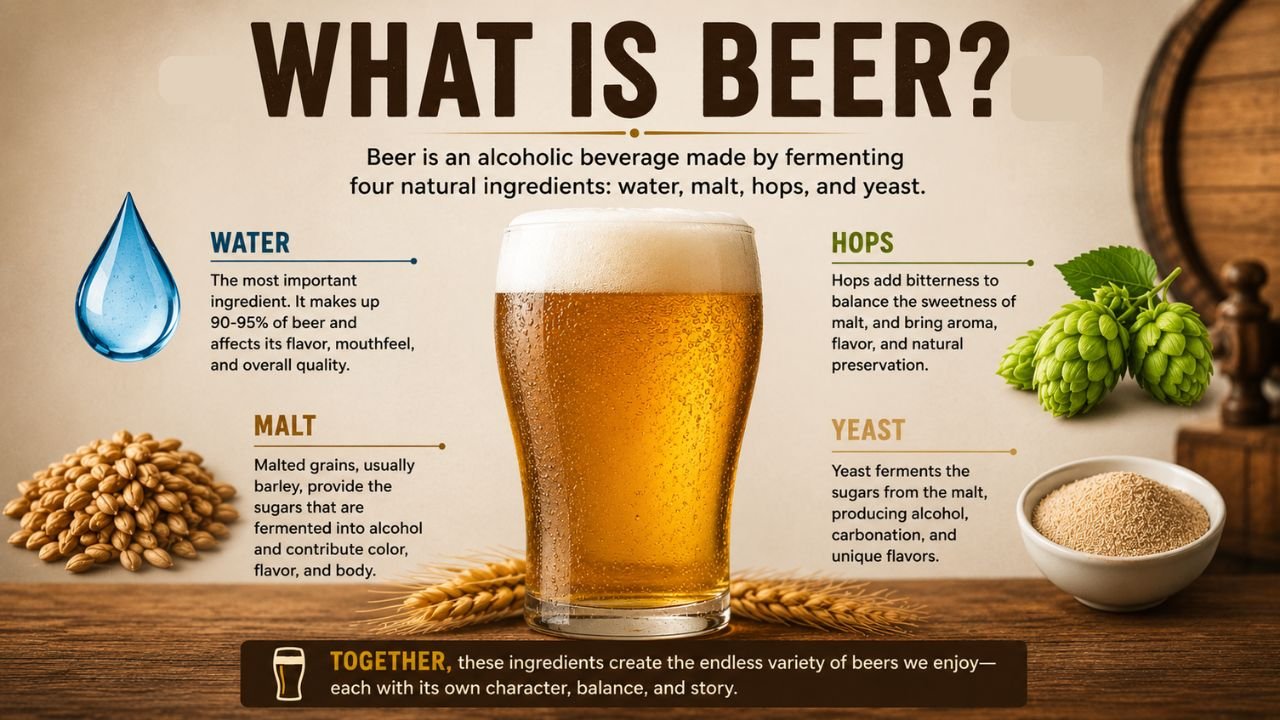 What Is Beer? Ingredients, Brewing Process & Beer Styles