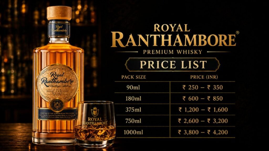 royal ranthambore whisky price