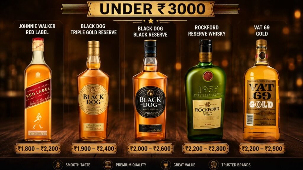 Best Whisky Under 3000 In India: Top 6 Picks (2026 Prices)