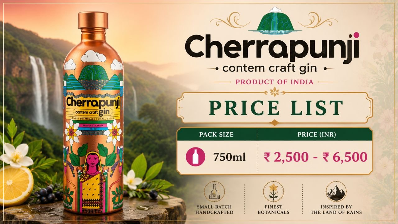 Cherrapunji Gin Price India: 750 ML State-Wise List (2026)