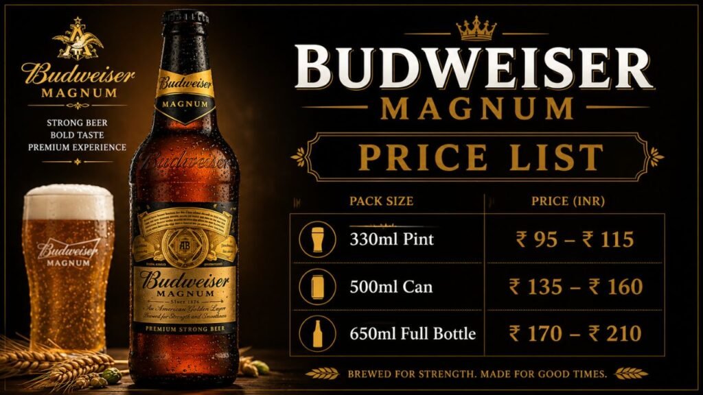 Budweiser Magnum Price 2026: Why You Pay ₹150 Here & ₹320 There