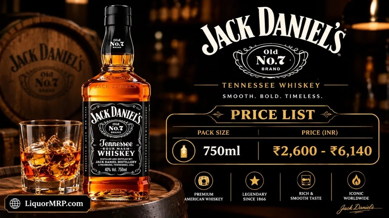 Jack Daniels Price in India 2026: State-Wise Rates, Bottle Sizes, Taste, Food Pairing & Buying Guide