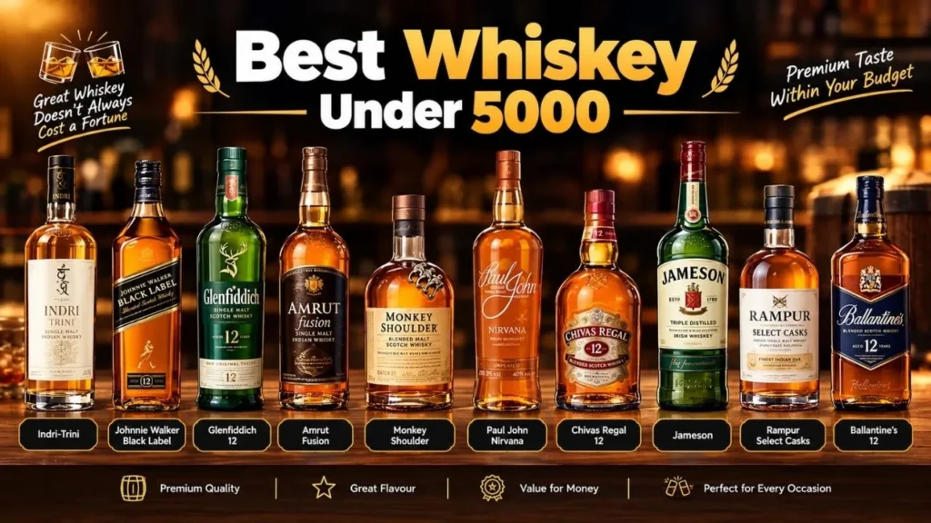 Best Whiskey Under 5000 in India: Top 10 Whisky Brands to Buy in 2026