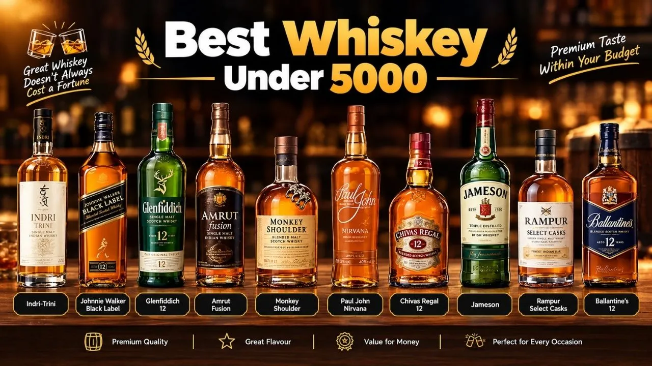 Best Whiskey Under 5000 in India: Top 10 Whisky Brands to Buy in 2026